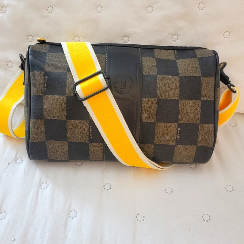 Fendi pequin checkered bag